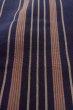 Photo9: O1126Q Antique Japanese kimono Indigo Blue ORI woven for women / Silk. Stripes (Grade D) (9)