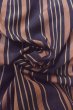 Photo11: O1126Q Antique Japanese kimono Indigo Blue ORI woven for women / Silk. Stripes (Grade D) (11)