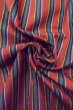 Photo11: O1126R Vintage Japanese kimono Dark Red TSUMUGI pongee for women / Silk. Stripes (Grade B) (11)