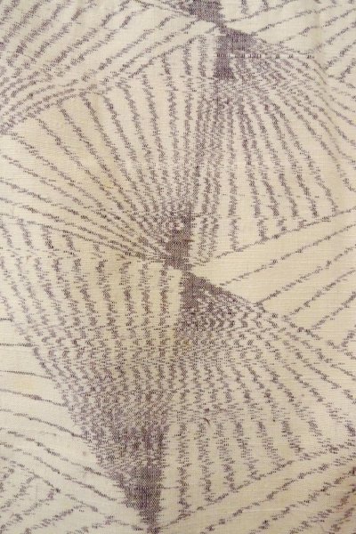 Photo5: O1126S Vintage Japanese kimono Ivory TSUMUGI pongee for women / Silk. Line (Grade C) (5)