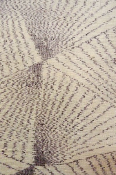 Photo6: O1126S Vintage Japanese kimono Ivory TSUMUGI pongee for women / Silk. Line (Grade C) (6)