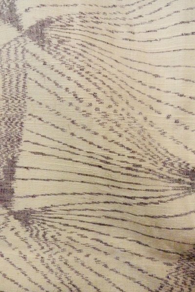 Photo7: O1126S Vintage Japanese kimono Ivory TSUMUGI pongee for women / Silk. Line (Grade C) (7)