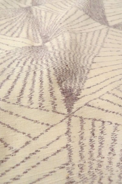 Photo10: O1126S Vintage Japanese kimono Ivory TSUMUGI pongee for women / Silk. Line (Grade C) (10)