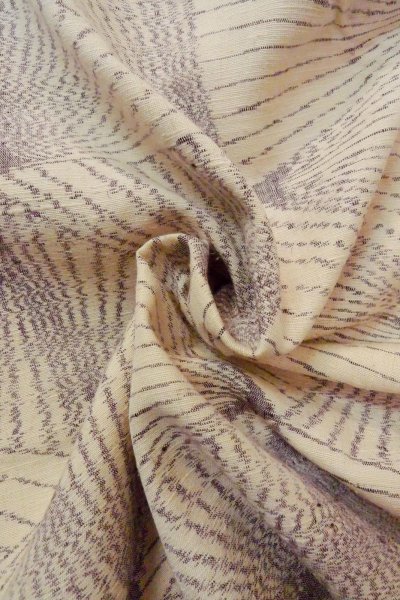 Photo12: O1126S Vintage Japanese kimono Ivory TSUMUGI pongee for women / Silk. Line (Grade C) (12)