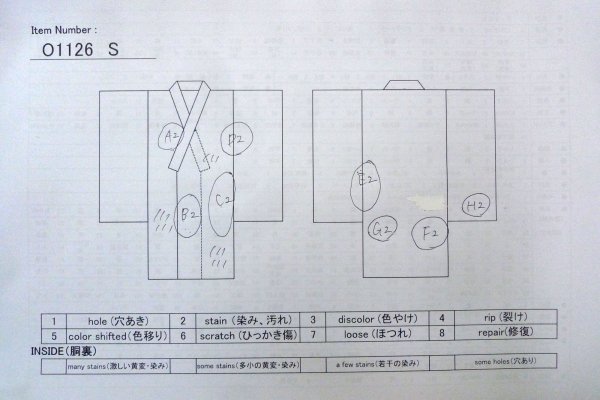 Photo13: O1126S Vintage Japanese kimono Ivory TSUMUGI pongee for women / Silk. Line (Grade C) (13)