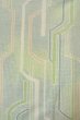 Photo3: O1126U Vintage Japanese kimono Pale Yellowish Green TSUMUGI pongee for women / Silk. Cross (Grade B) (3)