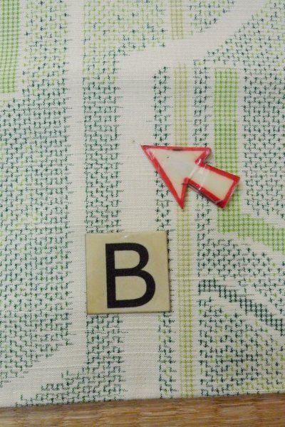 Photo15: O1126U Vintage Japanese kimono Pale Yellowish Green TSUMUGI pongee for women / Silk. Cross (Grade B) (15)