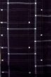 Photo4: O1126W Vintage Japanese kimono Black TSUMUGI pongee for women / Silk. Plaid Checks (Grade B) (4)