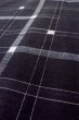 Photo8: O1126W Vintage Japanese kimono Black TSUMUGI pongee for women / Silk. Plaid Checks (Grade B) (8)