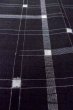 Photo9: O1126W Vintage Japanese kimono Black TSUMUGI pongee for women / Silk. Plaid Checks (Grade B) (9)