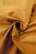 Photo11: Mint O1126X Used Japanese kimono Dark Yellow TSUMUGI pongee for women / Silk. Flower (Grade A) (11)