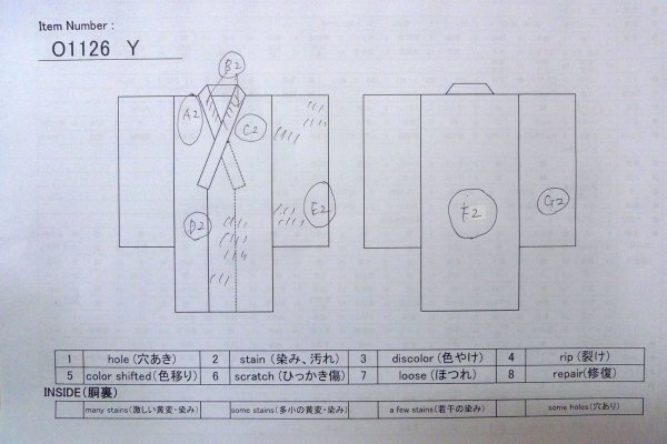 Photo13: O1126Y Vintage Japanese kimono Off White TSUMUGI pongee for women / Silk. Cross (Grade B) (13)