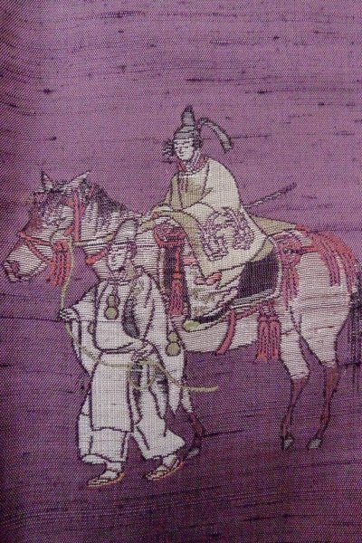 Photo7: O1126Z Used Japanese kimono Wisteria TSUKESAGE formal for women / Silk. People (Grade C) (7)