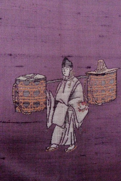 Photo8: O1126Z Used Japanese kimono Wisteria TSUKESAGE formal for women / Silk. People (Grade C) (8)