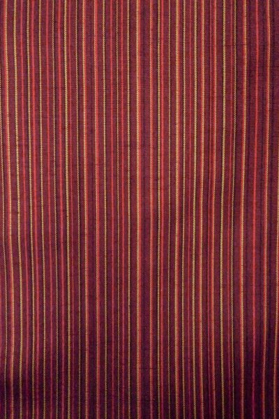 Photo5: Mint O1127A Vintage Japanese kimono Brown TSUMUGI pongee for women / Silk. Stripes (Grade A) (5)