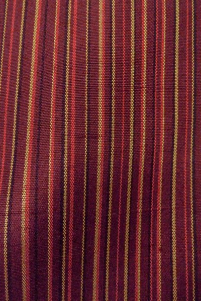 Photo7: Mint O1127A Vintage Japanese kimono Brown TSUMUGI pongee for women / Silk. Stripes (Grade A) (7)