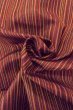 Photo11: Mint O1127A Vintage Japanese kimono Brown TSUMUGI pongee for women / Silk. Stripes (Grade A) (11)