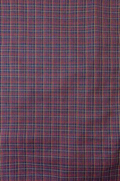 Photo4: O1127B Vintage Japanese kimono Black TSUMUGI pongee for women / Silk. Plaid Checks (Grade A) (4)