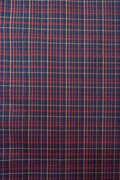 Photo5: O1127B Vintage Japanese kimono Black TSUMUGI pongee for women / Silk. Plaid Checks (Grade A) (5)