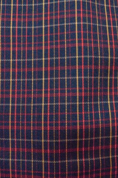 Photo6: O1127B Vintage Japanese kimono Black TSUMUGI pongee for women / Silk. Plaid Checks (Grade A) (6)