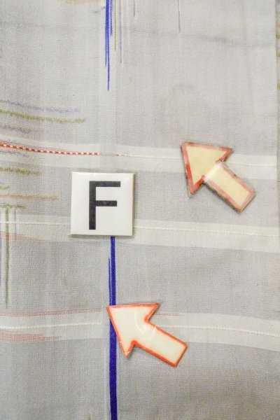 Photo20: O1127C Antique Japanese kimono Light Gray HITOE unlined for women / Silk. Line (Grade D) (20)