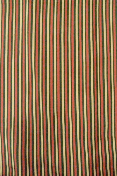 Photo4: O1127D Vintage Japanese kimono Green KOMON dyed for women / Silk. Stripes (Grade B) (4)