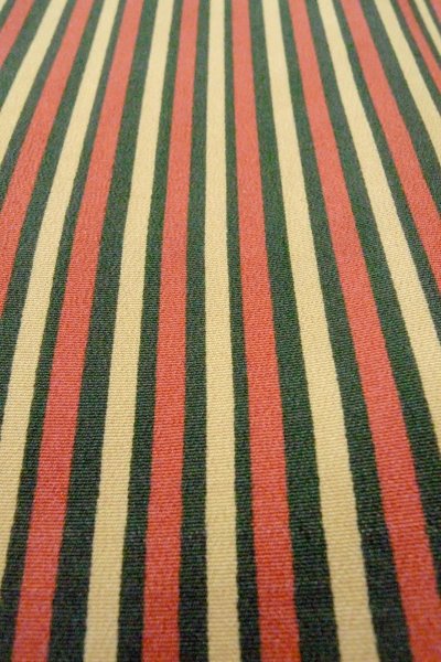 Photo9: O1127D Vintage Japanese kimono Green KOMON dyed for women / Silk. Stripes (Grade B) (9)