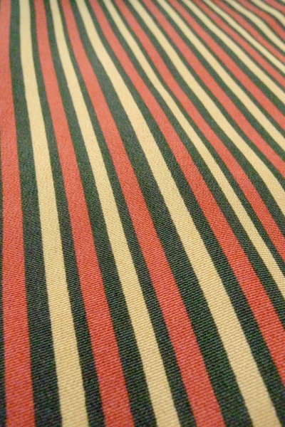 Photo10: O1127D Vintage Japanese kimono Green KOMON dyed for women / Silk. Stripes (Grade B) (10)