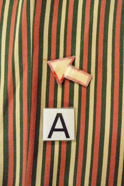 Photo14: O1127D Vintage Japanese kimono Green KOMON dyed for women / Silk. Stripes (Grade B) (14)