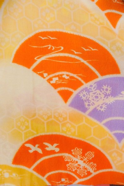 Photo13: O1205E Antique Japanese kimono Vivid Pink HAORI short jacket for women / Silk. Crematis, Japanese ball patterns. (Grade D) (13)