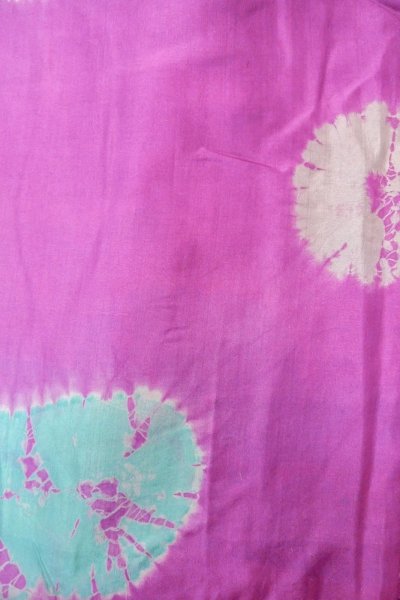 Photo13: O1205F Antique Japanese kimono Red HAORI short jacket for women / Silk. Peony (Grade C) (13)