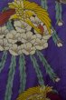Photo3: O1205G Antique Japanese kimono Vivid Purple HAORI short jacket for women / Silk. Flower (Grade B) (3)