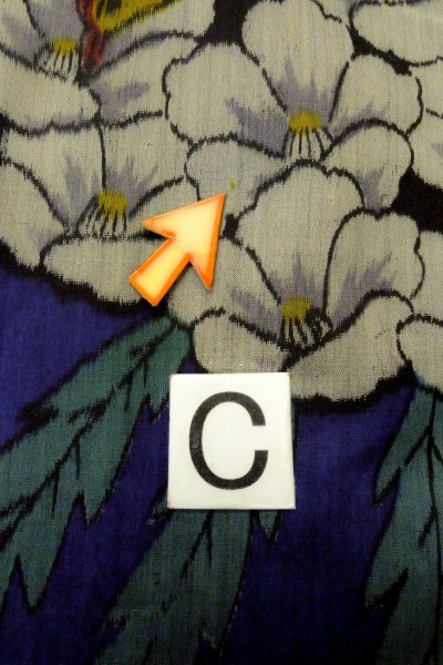 Photo18: O1205G Antique Japanese kimono Vivid Purple HAORI short jacket for women / Silk. Flower (Grade B) (18)