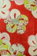 Photo6: O1205J Antique Japanese kimono Dark Red HAORI short jacket for women / Silk. Flower (Grade C) (6)