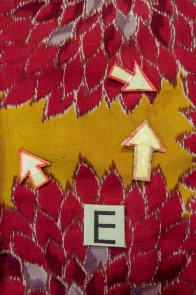 Photo20: O1205J Antique Japanese kimono Dark Red HAORI short jacket for women / Silk. Flower (Grade C) (20)