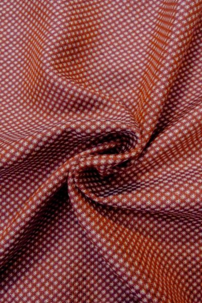 Photo11: Mint O1209A Vintage Japanese kimono Dark Red TSUMUGI pongee for women / Silk. Cross (Grade A) (11)