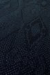 Photo8: Mint O1209B Vintage Japanese kimono Dark Navy Blue TSUMUGI pongee for women / Silk. Dapple pattern (Grade A) (8)
