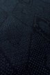 Photo10: Mint O1209B Vintage Japanese kimono Dark Navy Blue TSUMUGI pongee for women / Silk. Dapple pattern (Grade A) (10)