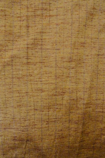 Photo3: Mint O1209D Vintage Japanese kimono Light Brown YONEZAWA-TSUMUGI for women / Silk. Stripes (Grade A) (3)