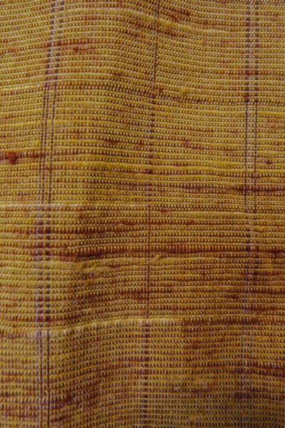 Photo7: Mint O1209D Vintage Japanese kimono Light Brown YONEZAWA-TSUMUGI for women / Silk. Stripes (Grade A) (7)