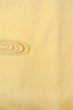 Photo4: O1209F Vintage Japanese kimono Pale Yellow TSUMUGI pongee for women / Silk. Swirl (Grade B) (4)