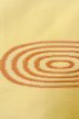 Photo5: O1209F Vintage Japanese kimono Pale Yellow TSUMUGI pongee for women / Silk. Swirl (Grade B) (5)