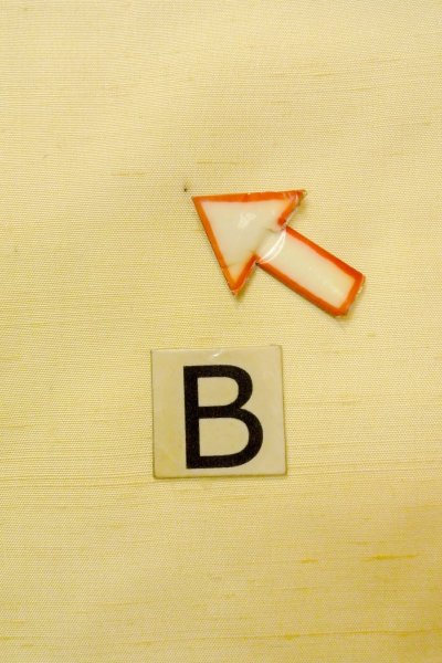 Photo15: O1209F Vintage Japanese kimono Pale Yellow TSUMUGI pongee for women / Silk. Swirl (Grade B) (15)