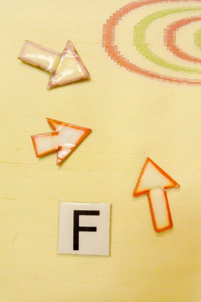 Photo19: O1209F Vintage Japanese kimono Pale Yellow TSUMUGI pongee for women / Silk. Swirl (Grade B) (19)