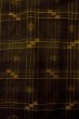 Photo3: Mint O1209G Used Japanese kimono Dark Brown KUMEJIMA-TSUMUGI for women / Silk. Plaid Checks (Grade A) (3)