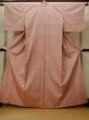 Photo1: Mint O1209H Vintage Japanese kimono Reddish Pink TSUMUGI pongee for women / Silk. Cross (Grade A) (1)