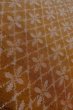 Photo8: Mint O1209I Vintage Japanese kimono Reddish Brown TSUMUGI pongee for women / Silk. Diamond-shaped flowers (Grade A) (8)