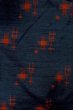 Photo3: Mint O1209K Vintage Japanese kimono Dark Indigo Blue TSUMUGI pongee for women / Silk. Cross (Grade A) (3)