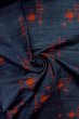Photo11: Mint O1209K Vintage Japanese kimono Dark Indigo Blue TSUMUGI pongee for women / Silk. Cross (Grade A) (11)