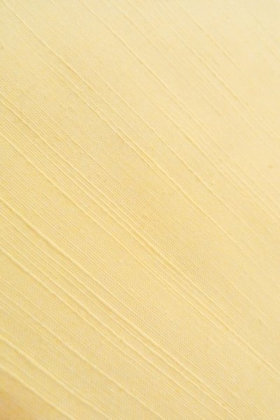 Photo9: O1209L Vintage Japanese kimono Pale Ivory TSUMUGI pongee for women / Silk. Flower (Grade C) (9)